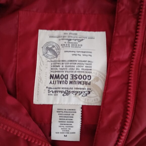 Eddie Bauer Red Quilted Down Fall Winter Outdoor Vest Women’s Size M - Picture 7 of 16